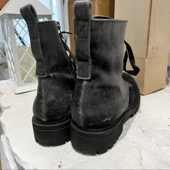 Velvet Combat Boots - Picture 6 of 9